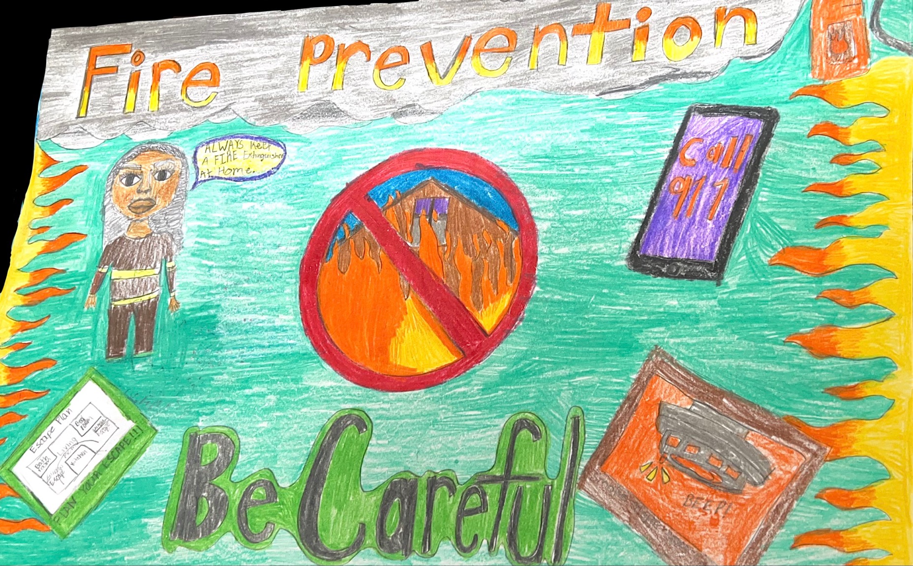 Share 121+ fire safety poster drawing competition - vietkidsiq.edu.vn